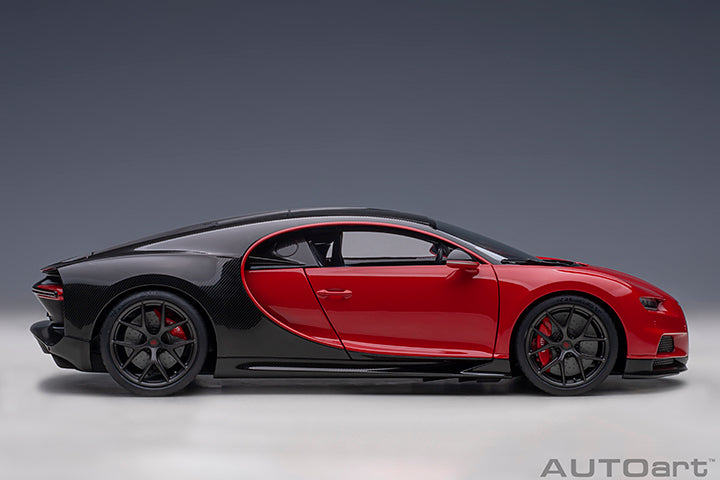 70966 BUGATTI CHIRON SPORT 2019 (ITALIAN RED/CARBON)