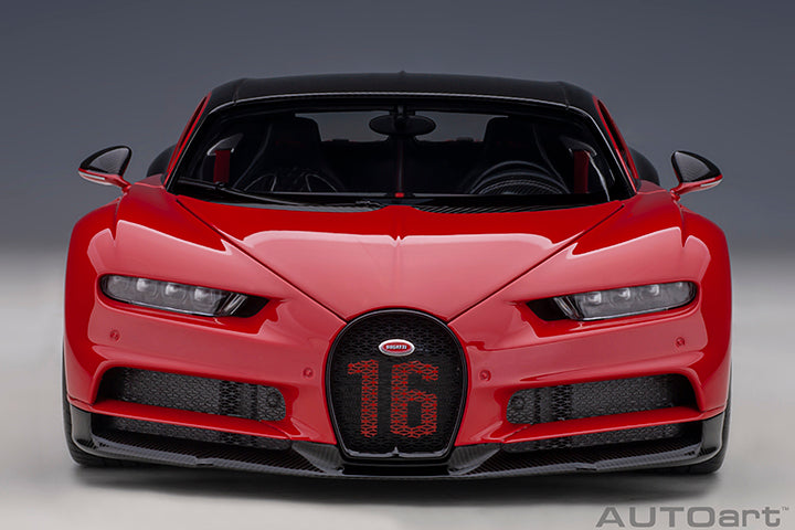 70966 BUGATTI CHIRON SPORT 2019 (ITALIAN RED/CARBON)