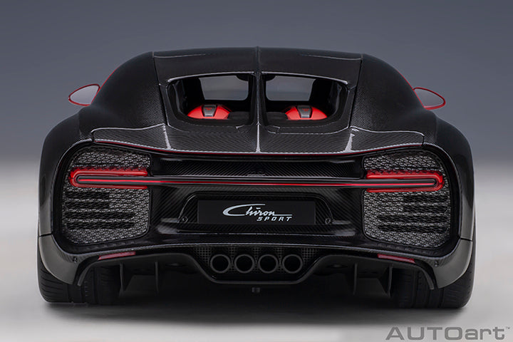 70966 BUGATTI CHIRON SPORT 2019 (ITALIAN RED/CARBON)