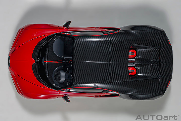 70966 BUGATTI CHIRON SPORT 2019 (ITALIAN RED/CARBON)