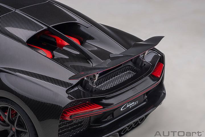 70966 BUGATTI CHIRON SPORT 2019 (ITALIAN RED/CARBON)