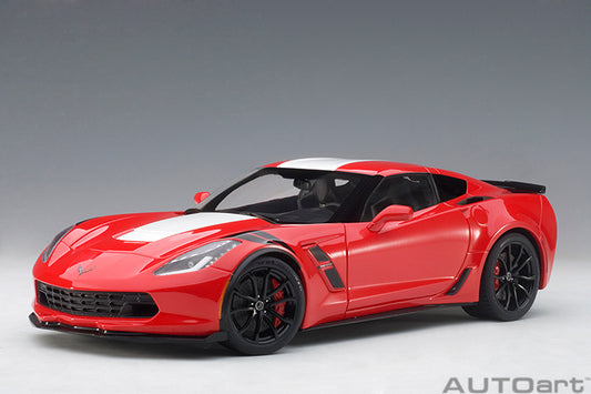 71274 CHEVROLET CORVETTE GRAND SPORT (RED/WHITE STRIPES/BLACK FENDER HASH MARKS)