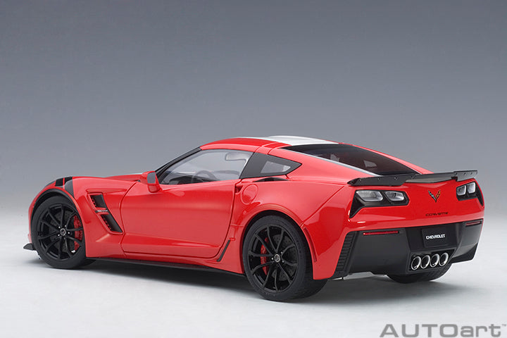 71274 CHEVROLET CORVETTE GRAND SPORT (RED/WHITE STRIPES/BLACK FENDER HASH MARKS)