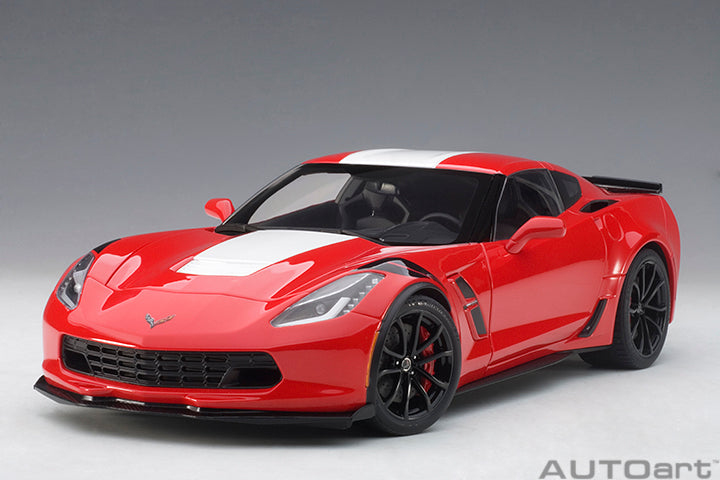 71274 CHEVROLET CORVETTE GRAND SPORT (RED/WHITE STRIPES/BLACK FENDER HASH MARKS)