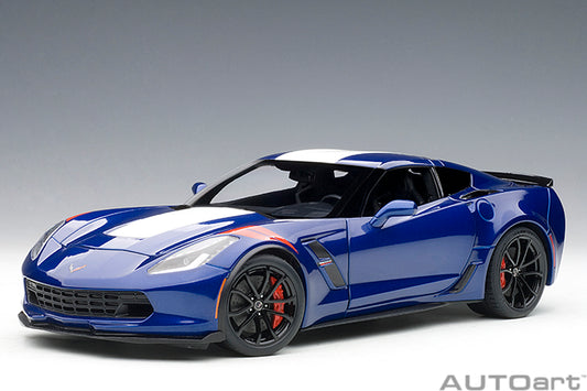 71275 CHEVROLET CORVETTE GRAND SPORT (ADMIRAL BLUE/WHITE STRIPES/RED FENDER HASH MARKS)