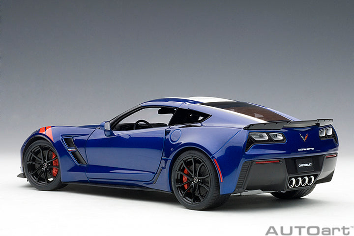 71275 CHEVROLET CORVETTE GRAND SPORT (ADMIRAL BLUE/WHITE STRIPES/RED FENDER HASH MARKS)
