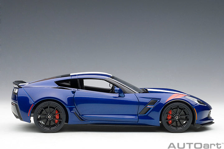 71275 CHEVROLET CORVETTE GRAND SPORT (ADMIRAL BLUE/WHITE STRIPES/RED FENDER HASH MARKS)