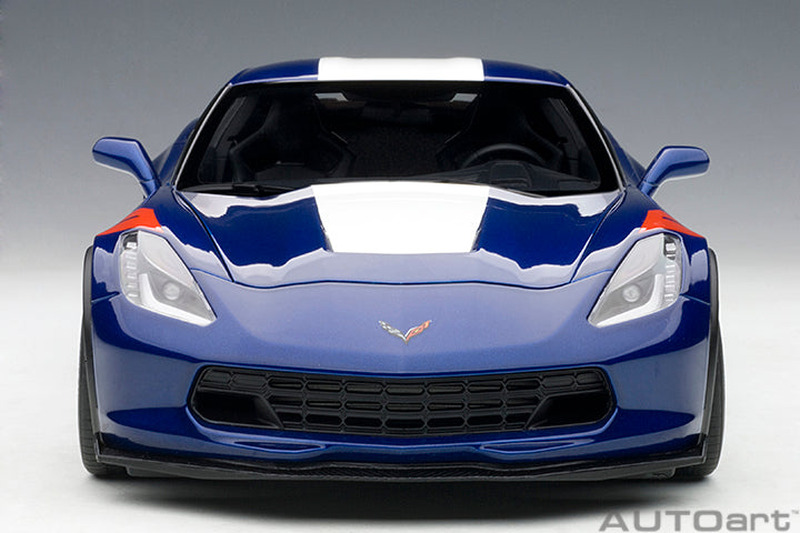 71275 CHEVROLET CORVETTE GRAND SPORT (ADMIRAL BLUE/WHITE STRIPES/RED FENDER HASH MARKS)