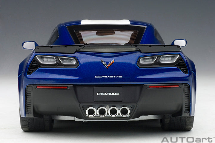 71275 CHEVROLET CORVETTE GRAND SPORT (ADMIRAL BLUE/WHITE STRIPES/RED FENDER HASH MARKS)