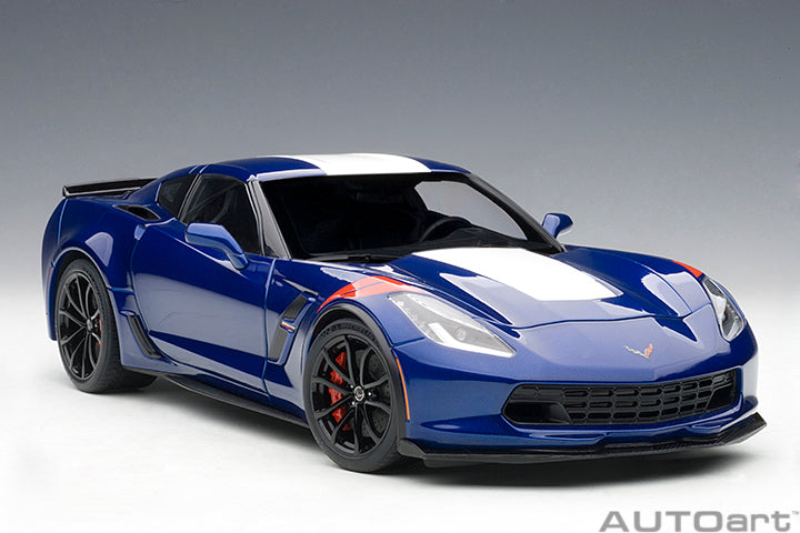 71275 CHEVROLET CORVETTE GRAND SPORT (ADMIRAL BLUE/WHITE STRIPES/RED FENDER HASH MARKS)