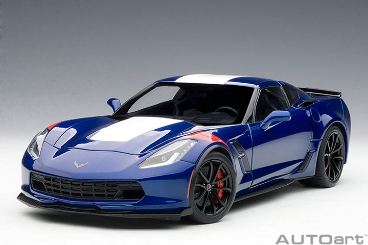 71275 CHEVROLET CORVETTE GRAND SPORT (ADMIRAL BLUE/WHITE STRIPES/RED FENDER HASH MARKS)
