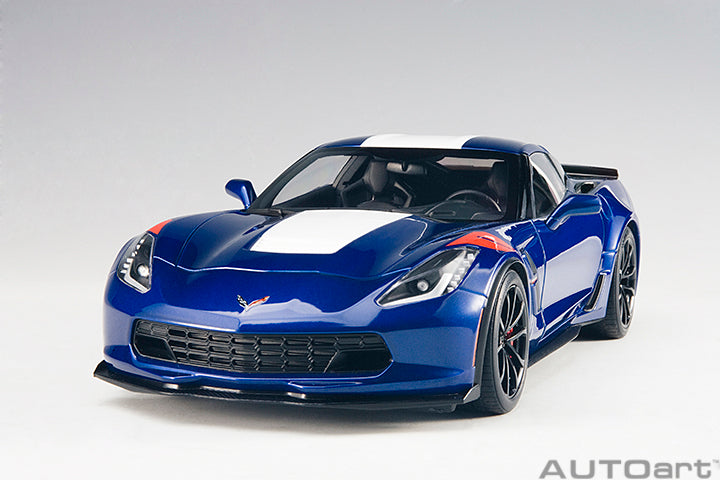71275 CHEVROLET CORVETTE GRAND SPORT (ADMIRAL BLUE/WHITE STRIPES/RED FENDER HASH MARKS)