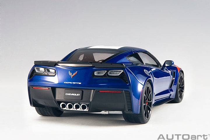 71275 CHEVROLET CORVETTE GRAND SPORT (ADMIRAL BLUE/WHITE STRIPES/RED FENDER HASH MARKS)