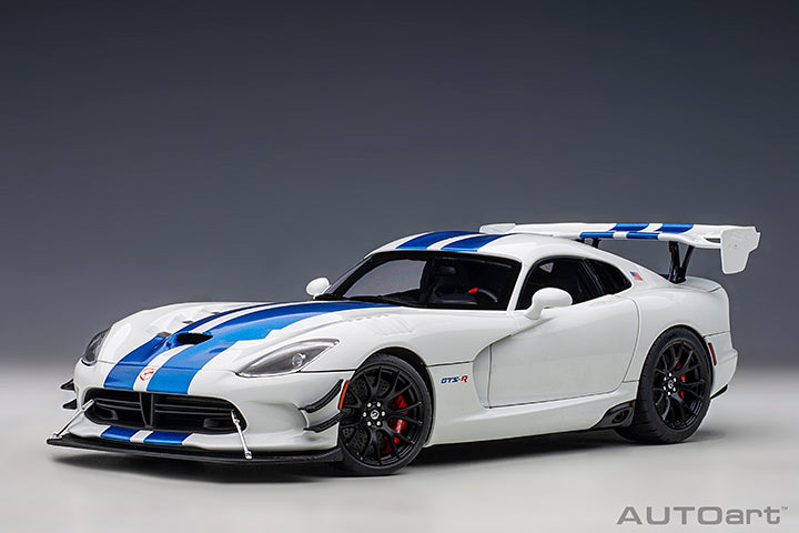 71731 DODGE VIPER GTS-R COMMEMORATIVE EDITION ACR 2017 (WHITE W/ PEARL BLUE STRIPES)