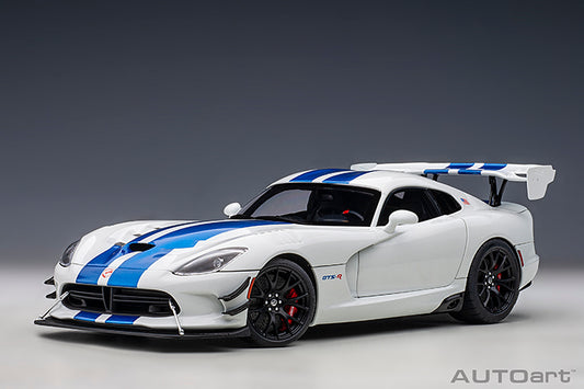 71731 DODGE VIPER GTS-R COMMEMORATIVE EDITION ACR 2017 (WHITE W/ PEARL BLUE STRIPES)