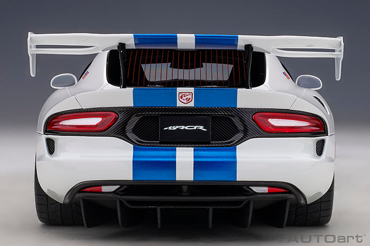 71731 DODGE VIPER GTS-R COMMEMORATIVE EDITION ACR 2017 (WHITE W/ PEARL BLUE STRIPES)