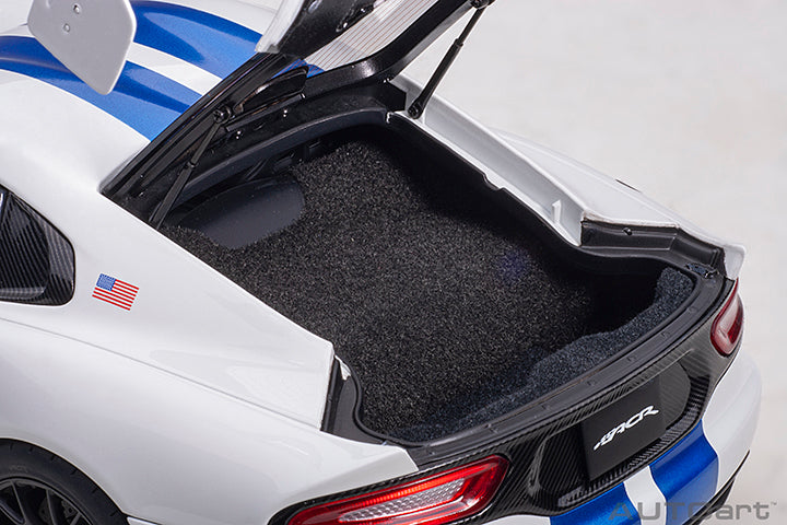71731 DODGE VIPER GTS-R COMMEMORATIVE EDITION ACR 2017 (WHITE W/ PEARL BLUE STRIPES)