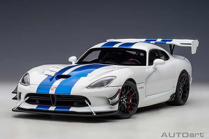 71731 DODGE VIPER GTS-R COMMEMORATIVE EDITION ACR 2017 (WHITE W/ PEARL BLUE STRIPES)