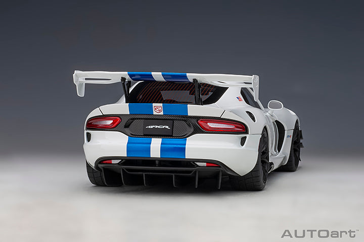 71731 DODGE VIPER GTS-R COMMEMORATIVE EDITION ACR 2017 (WHITE W/ PEARL BLUE STRIPES)