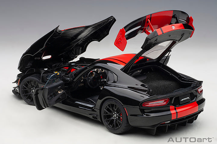 71732 DODGE VIPER 1:28 EDITION ACR 2017 (VENOM BLACK W/ RED STRIPES)