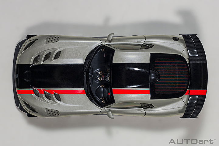 71733 DODGE VIPER ACR 2017 (BILLET SILVER METALLIC W/ BLACK STRIPES)