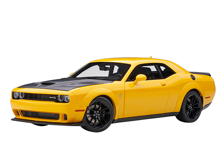 71737 DODGE CHALLENGER SRT HELLCAT WIDEBODY 2018 (YELLOW JACKET/SATIN BLACK PAINTED HOOD)