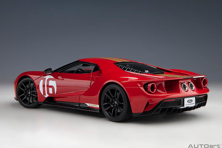 72927 FORD GT HERITAGE EDITION ALAN MANN (RED W/ GOLD STRIPES)