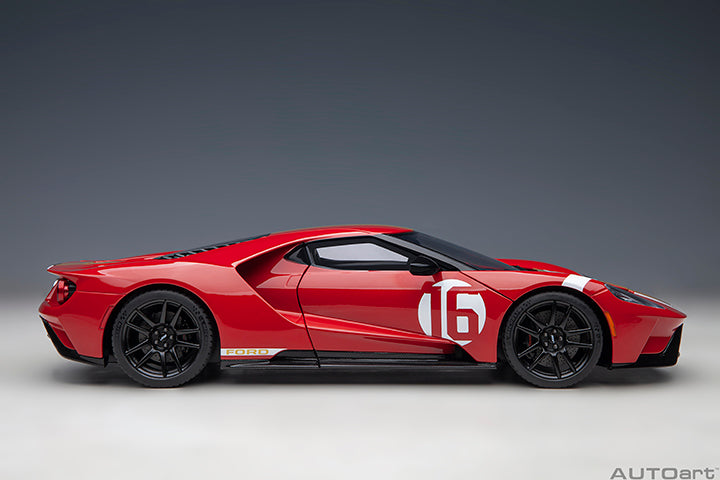72927 FORD GT HERITAGE EDITION ALAN MANN (RED W/ GOLD STRIPES)