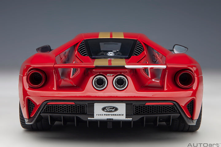 72927 FORD GT HERITAGE EDITION ALAN MANN (RED W/ GOLD STRIPES)