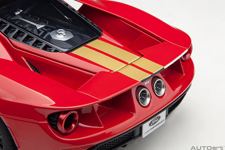 72927 FORD GT HERITAGE EDITION ALAN MANN (RED W/ GOLD STRIPES)