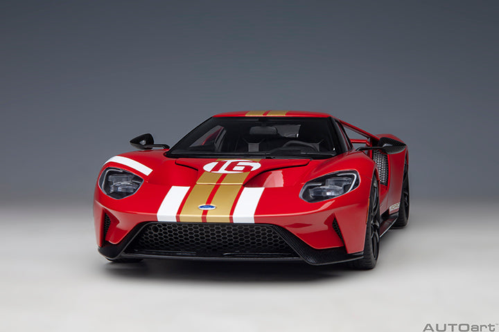 72927 FORD GT HERITAGE EDITION ALAN MANN (RED W/ GOLD STRIPES)