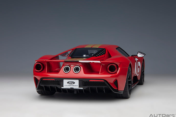 72927 FORD GT HERITAGE EDITION ALAN MANN (RED W/ GOLD STRIPES)