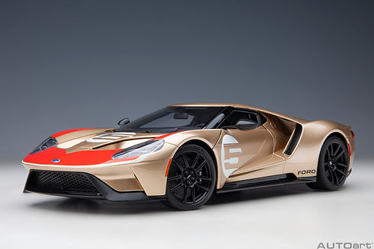 72928 FORD GT HERITAGE EDITION HOLMAN MOODY (GOLD W/ RED &amp; WHITE)