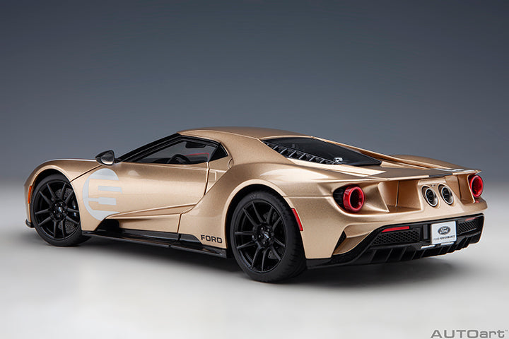 72928 FORD GT HERITAGE EDITION HOLMAN MOODY (GOLD W/ RED &amp; WHITE)
