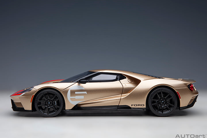 72928 FORD GT HERITAGE EDITION HOLMAN MOODY (GOLD W/ RED &amp; WHITE)