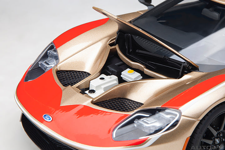 72928 FORD GT HERITAGE EDITION HOLMAN MOODY (GOLD W/ RED &amp; WHITE)