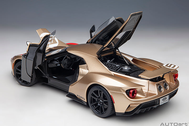 72928 FORD GT HERITAGE EDITION HOLMAN MOODY (GOLD W/ RED &amp; WHITE)