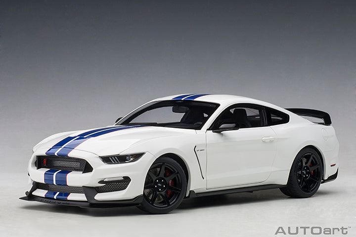 72931 FORD SHELBY GT-350R (OXFORD WHITE W/ LIGHTNING BLUE STRIPES)