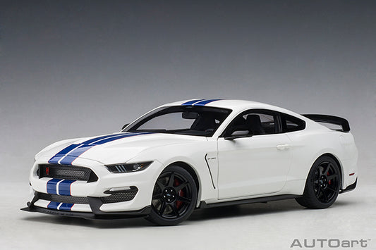72931 FORD SHELBY GT-350R (OXFORD WHITE W/ LIGHTNING BLUE STRIPES)