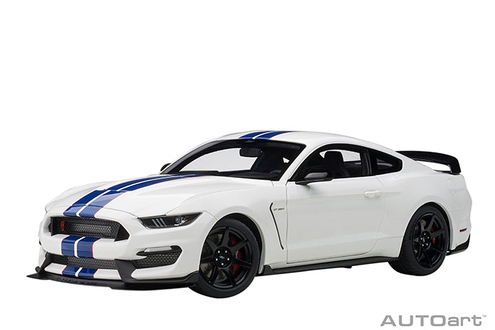 72931 FORD SHELBY GT-350R (OXFORD WHITE W/ LIGHTNING BLUE STRIPES)