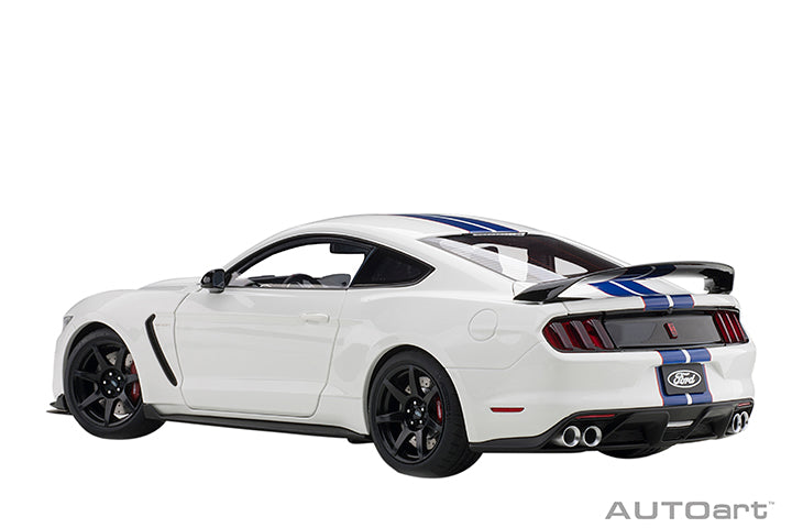 72931 FORD SHELBY GT-350R (OXFORD WHITE W/ LIGHTNING BLUE STRIPES)