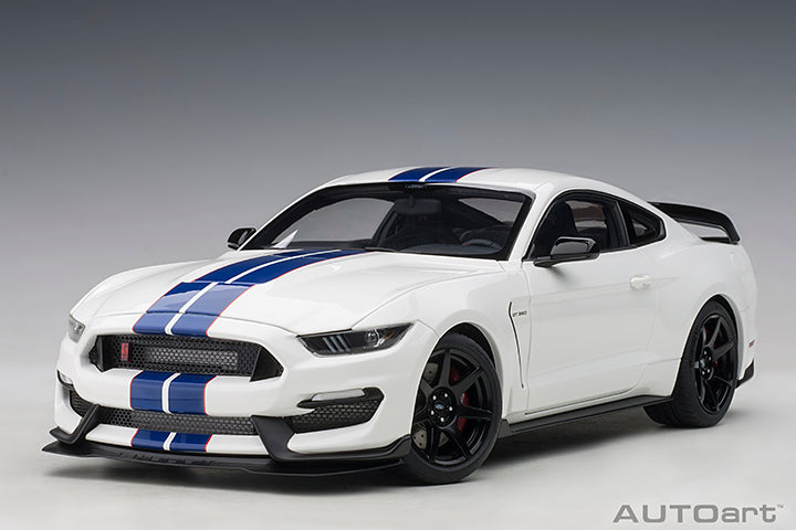 72931 FORD SHELBY GT-350R (OXFORD WHITE W/ LIGHTNING BLUE STRIPES)