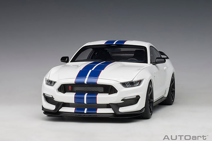 72931 FORD SHELBY GT-350R (OXFORD WHITE W/ LIGHTNING BLUE STRIPES)
