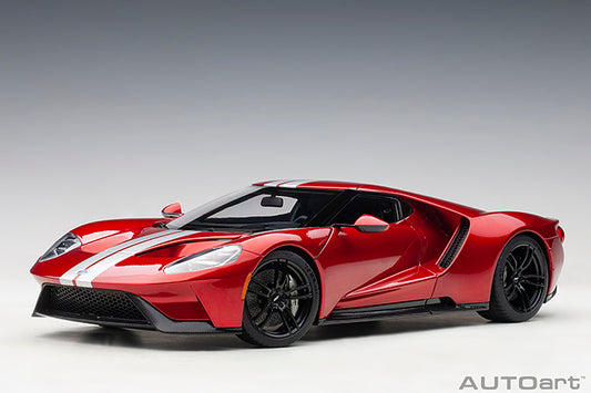72943 FORD GT 2017 (LIQUID RED/SILVER STRIPES)