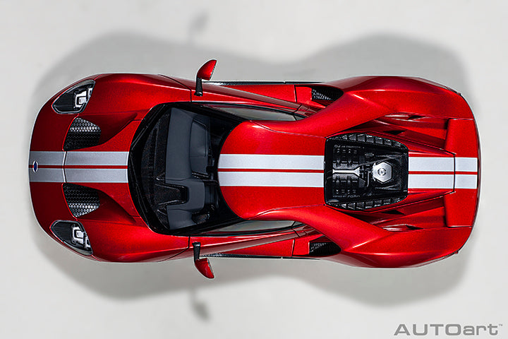 72943 FORD GT 2017 (LIQUID RED/SILVER STRIPES)