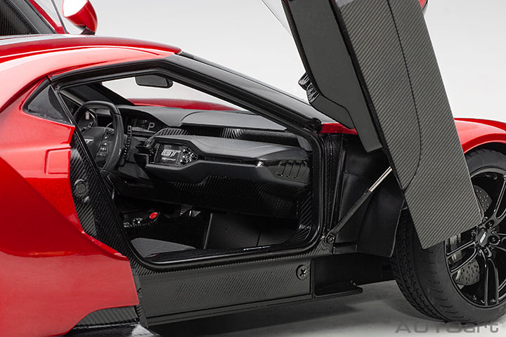 72943 FORD GT 2017 (LIQUID RED/SILVER STRIPES)