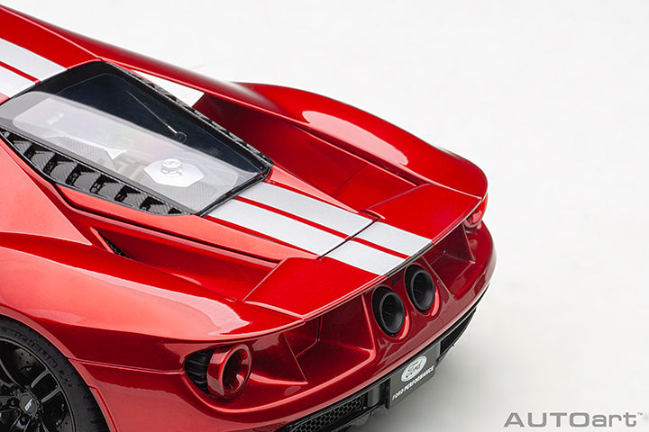 72943 FORD GT 2017 (LIQUID RED/SILVER STRIPES)