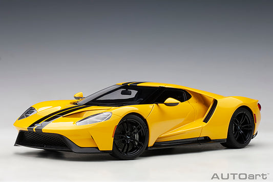 72944 FORD GT 2017 (TRIPLE YELLOW/BLACK STRIPES)
