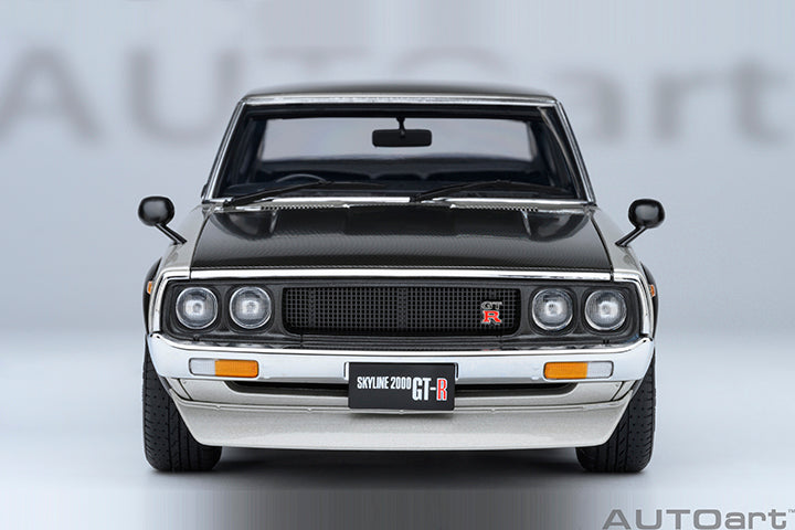 77477 "Online Exclusive" NISSAN SKYLINE 2000 GT-R (KPGC110) TUNED VERSION  "CARBON BLACK BONNET" (SILVER)
