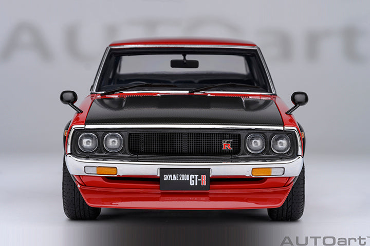 77479  "Online Exclusive"  NISSAN SKYLINE 2000 GT-R (KPGC110) TUNED VERSION  "CARBON BLACK BONNET" (RED)